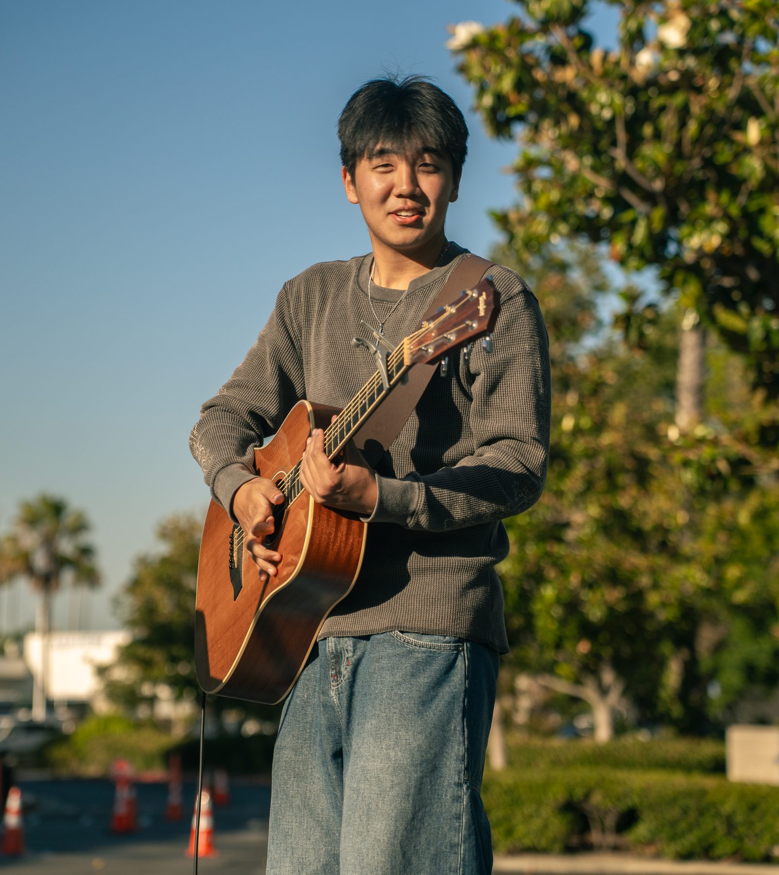 Musician portrait with guitar