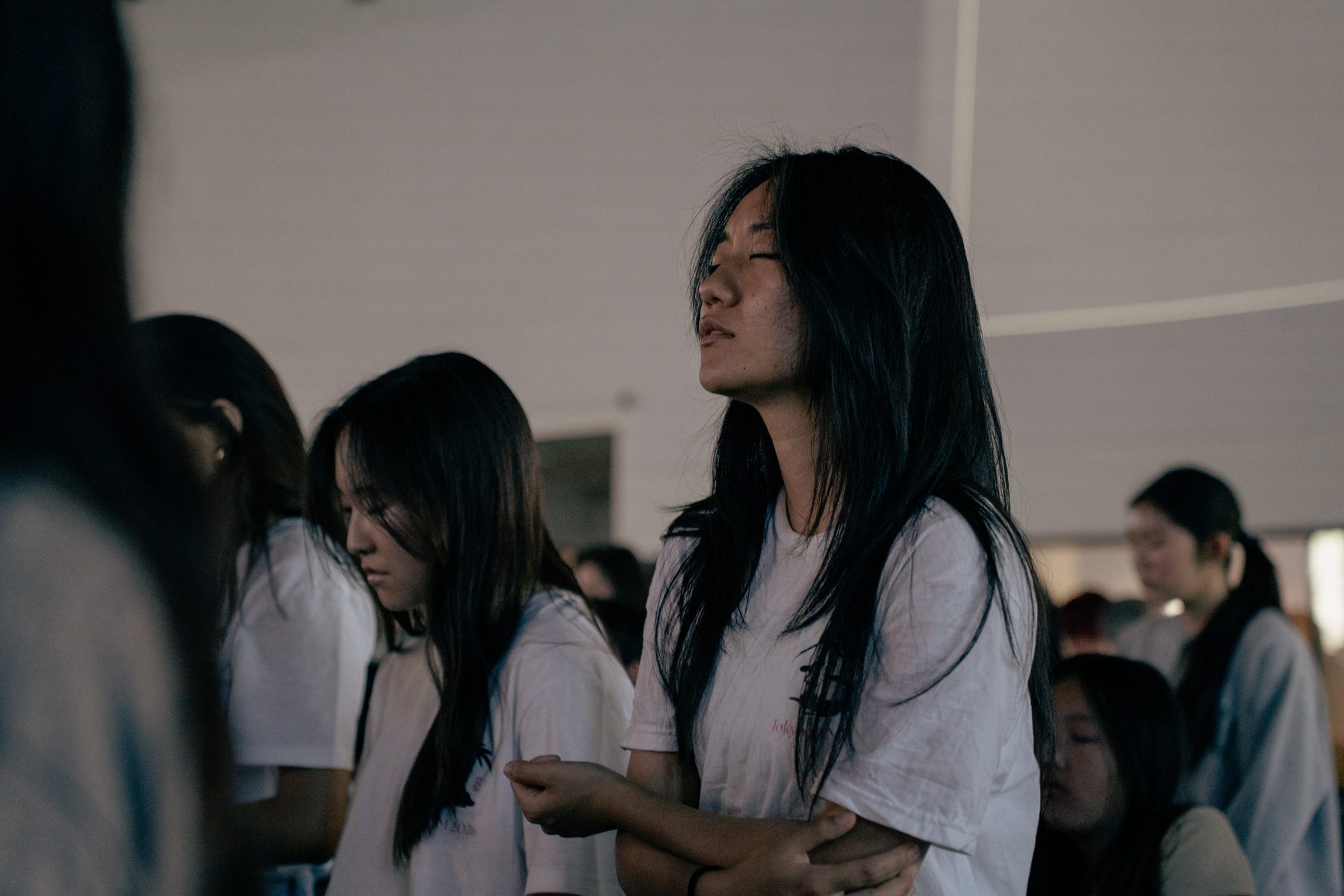Worship gathering, candid